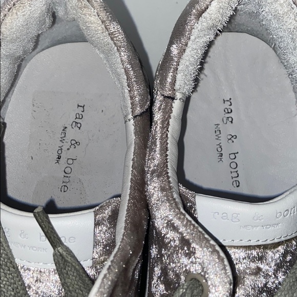 🌸NWOB RAG & BONE RB1 low top grey velvet sneakers - Picture 9 of 16